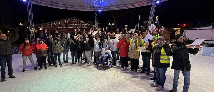 GMHütte on Ice mit Handicap-Spielern